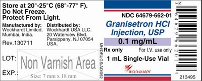 Vial Label (Granisetron 0.1 mg Label)